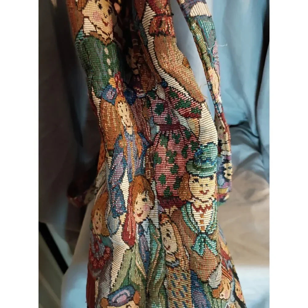 Vintage Children Of The World Jaquard Tapestry Shoulder Bag Unbranded Excellent
